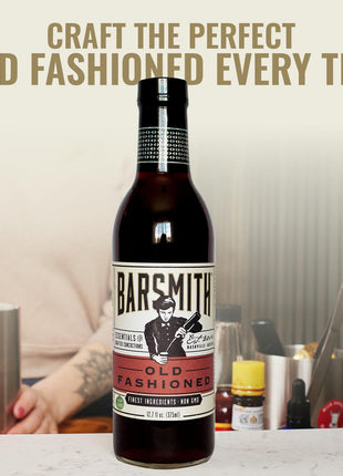 Barsmith Old Fashioned Mix - Classic Whiskey Drink Mixer w/Sweetness, Cherry, Citrus & Bitters - Premium Non-GMO Drink Mixer - Perfect for Bourbon Cocktails & Home Bars - 12.7 oz Bottle (Pack of 1)