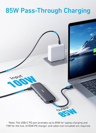 Anker USB C Hub, 5-in-1 USBC to HDMI Splitter with 4K Display, 1 x Powered USB-C 5Gbps & 2×Powered USB-A 3.0 5Gbps Data Ports for MacBook Pro, MacBook Air, Dell and More