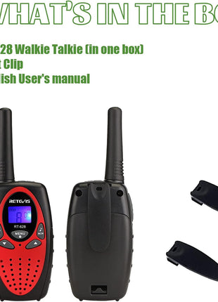 Retevis RT628 Walkie Talkies for Kids,Toys Gifts for 6-12 Years Old Boys Girls,Long Range 2 Way Radio 22CH VOX,Birthday Gift,Family Walkie Talkie for Camping Hiking Indoor Outdoor