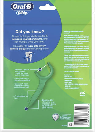 Oral B Glide Complete Floss Picks, Dental Floss Picks, Scope Outlast, 75 ct, Toothpicks Floss Picks