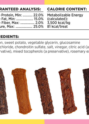 BIXBI Hip & Joint Support Salmon Jerky Dog Treats, 10 Oz - USA Made Grain Free Dog Treats - Glucosamine, Chondroitin for Dogs - High in Protein, Antioxidant Rich, Whole Food Nutrition, No Fillers