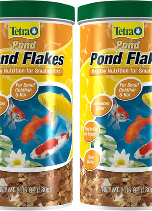 TetraPond Pond Flakes, Complete Nutrition for Smaller Pond Fish, Fish Food for Goldfish and Koi Fish, 6.35 Ounces
