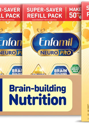 Enfamil NeuroPro Baby Formula, Brain Building Duo DHA & MFGM, Exclusive Immune Supporting HuMO6 Blend, Powder Infant Formula, Baby Milk, 2 Fl Oz, 24-Pack