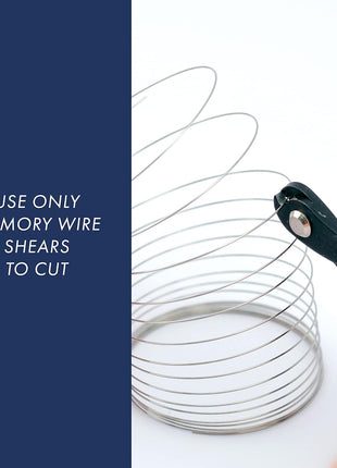 Beadalon Carbon Steel Memory Wire, Round, Medium Bracelet, Silver Plated, 1 oz, Approx. 73 coils