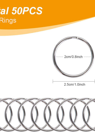 100PCS Swivel Snap Hooks with Key Rings, Premium Metal Swivel Lobster Claw Clasps Assorted Sizes (Large, Medium, Small) for Keychain Clip Lanyard, Jewelry Making, Crafts, Silver