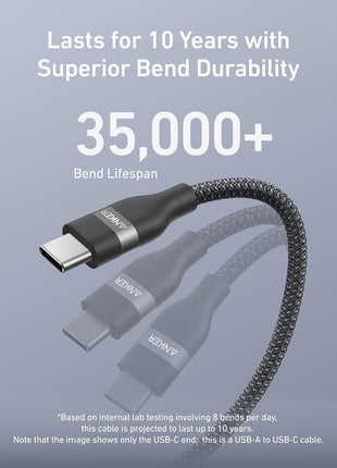 Anker Car Carplay Cable for iPhone 17 16 Pro Max Plus, Upcycled Braided USB A to USB C Car Charger Cord for Samsung Note20 and More (3FT, Black)