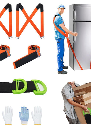 Moving Straps Lifting(Padded) one Person 2-Person Lifting and Moving System Appliance,for Harness Moving Mattress Couch Furniture Heavy Things,Suitable Professional Moving Body Strap Wrist Strap