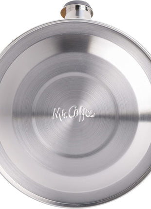 Mr. Coffee Flintshire Stainless Steel Whistling Tea Kettle, 1.75 Quart, Brushed Satin