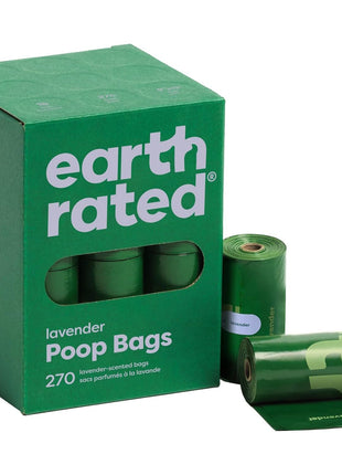 Earth Rated Poop Bags for Dogs, Guaranteed Leak Proof and Extra Thick Waste Bag Refill Rolls, Lavender Scented, 270 Count