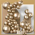 PartyWoo Metallic Gold Balloons 152 pcs Chrome Gold Balloons Different Sizes Pack of 18 12 10 5 Inch Gold Balloon Arch Kit Balloon Garland for Birthday Graduation New Year Party Decorations Gold G127