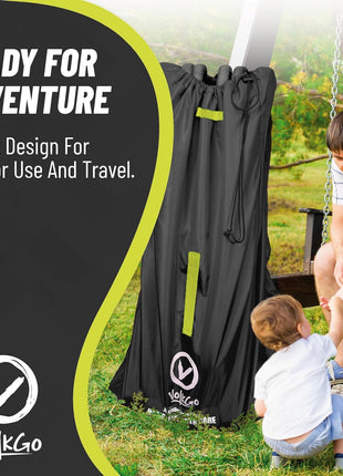 V VOLKGO Super Extra Large Stroller Bag for Airplane with Padded Backpack Shoulder Straps, Double Stroller Cover for Air Travel, Jogger & Carrier - Fits All, Gate Check Bag, Waterproof Travel Cover.