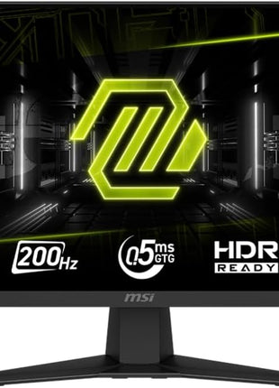 msi MAG 244F 24-inch 1920 x 1080 (FHD) Gaming Monitor, 200Hz, AMD FreeSync Premium, HDMI, DisplayPort, VESA, Tilt, Height Adjustable, Speaker, 0.5ms, Black