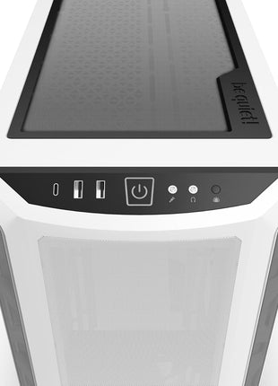 be quiet! Shadow Base 800 DX White ARGB – ATX Mid-Tower Gaming PC Case, High Airflow Design, Tempered Glass, E-ATX Support, 420mm Radiator Ready – BGW62