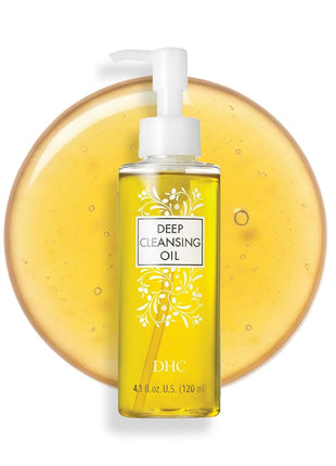 DHC Deep Cleansing Oil, Makeup Remover, Gentle Oil Cleanser, 4.1 oz | Facial Cleansing Oil, Blackhead Remover, Cleanses without Clogging Pores, Residue-Free, Fragrance and Colorant Free