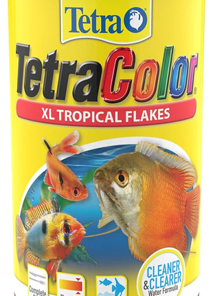 TetraColor Tropical Flakes, Color Boosting Fish Food, Nutritionally Balanced Diet for Tropical Fish, 7.06 oz