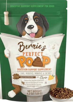 Perfect Poop Digestion & General Health Supplement for Dogs: Fiber, Prebiotics, Probiotics & Enzymes Relieve Digestive Conditions, Optimize Stool, and Improve Health (Cheddar Cheese, 12.8 oz)