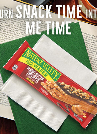 Nature Valley Creamy Wafer Bars, Peanut Butter Chocolate, 13 oz, 10 ct | 4g Protein, Crispy Wafers with Peanut Butter Filling, Chocolatey Coating, Crunchy Topping, No Artificial Flavors or Colors