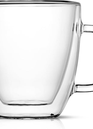 JoyJolt Savor Double Wall Insulated Glasses Espresso Mugs (Set of 2) - 5.4-Ounces