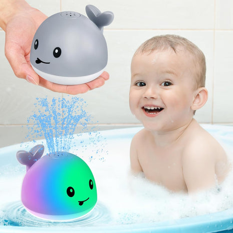 Gigilli Baby Bath Toys, Light Up Pool Water Bathtub Toy for Toddlers Babies | Bath Toys for Kids Boy Girl Gifts, Whale Bath Toy Sprinkler, Birthday Fountain Toy