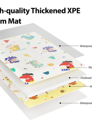 XVISHX Baby Play Mat, 74 x 50 Inch Play Mat Perfect for Use Baby Playpen, Foldable Baby Foam Playmat for Floor, Portable Waterproof Activity PlayMats for Babies, Infants and Toddlers