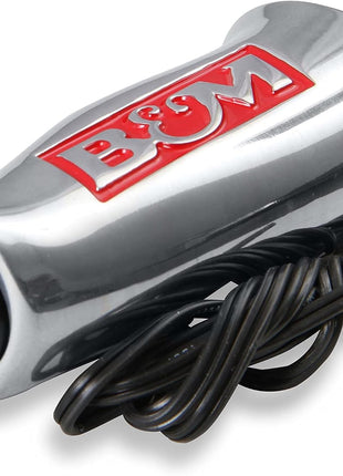 B&M 80658 Brushed Aluminum T-Handle Shifter Grip with Button and SAE Thread Inserts