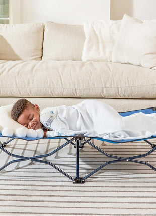Regalo My Cot® Portable Toddler Bed, Foldable Kids Travel Bed & Camping Cot, Lightweight Sleeping Cot for Toddlers, Indoor/Outdoor, 46.5 inch x 24.5 inch x 9 inch, Royal Blue