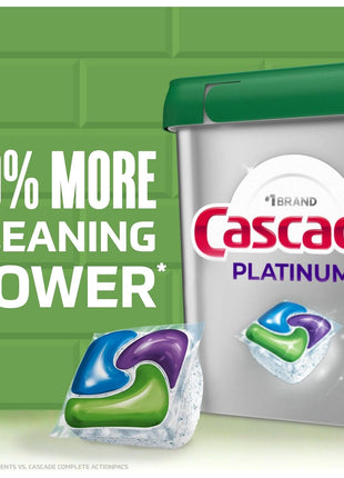 Cascade Platinum Dishwasher Pods, Dishwasher Detergent, Dish Detergent Soap, Fresh, 12 count