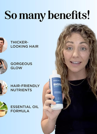 Rosemary and Biotin Shampoo for Thinning Hair - Vegan Volumizing Shampoo for Fine Hair with B Vitamins Argan Oil & Tea Tree Essential Oil - Paraben Silicone and Sulfate Free Vegan Formula (8 Fl Oz)