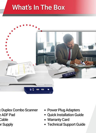 Visioneer Xerox Duplex Combo Flatbed Scanner with Automatic Document Feeder