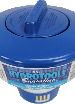 HYDROTOOLS BY SWIMLINE 8725 Large Capacity Pool & Spa Chemical Dispenser | Compatible With Bromine & Chlorine Supports 1-3'' Tablets | Adjustable Control Ring For Customizable Flow Rate