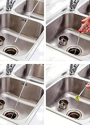 Drain Snake, Drain Clog Remover - Gutter Cleaning Tools Drain Cleaner for Toilet Sewer Shower Kitchen Bathroom Tub Clogged Drains Opener Cleaning Tool, Flexible Grabber Claw Pick Up Reacher (79 inch)