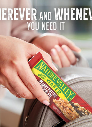 Nature Valley Creamy Wafer Bars, Peanut Butter Chocolate, 13 oz, 10 ct | 4g Protein, Crispy Wafers with Peanut Butter Filling, Chocolatey Coating, Crunchy Topping, No Artificial Flavors or Colors