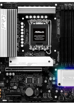 ASRock B860M Pro RS Intel Core Ultra B860 DDR5 8666 MHz 256GB M.2 LGA1851 Micro ATX Motherboard SATA3 6.0 Gb/s PCIe 5.0 BIOS Flashback