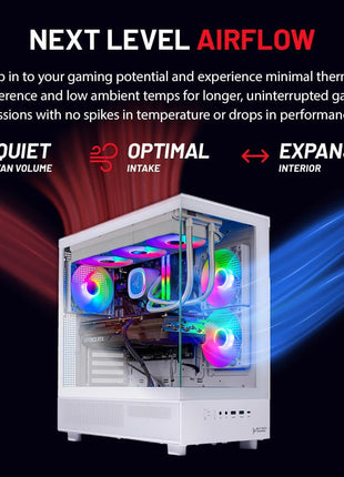 Skytech Gaming Azure 3 Gaming PC, AMD Ryzen 7 9800X3D 4.7GHz, AMD RX 9070XT 16GB VRAM, 2TB Gen4 NVMe SSD, 32GB DDR5 RAM 6000, 1000W Gold PSU, 360 ARGB AIO, WI-FI 5, Windows 11, Desktop