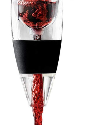 Vinturi Wine Aerator Pourer and Decanter for Red Wines Patented Design Perfectly Aerates Wines By The Glass or Bottle With Distinctive Sound, Includes No-Drip Base & Sediment Screen, Black
