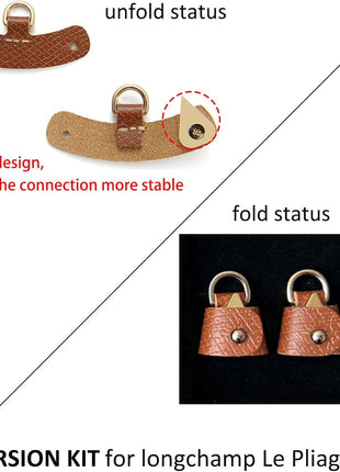 Crossbody Strap Compatible for Longchamp LP Xtra XS Pouch, Conversion Kit,GOLD Hardware