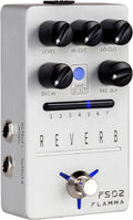 FLAMMA FS02 Reverb Pedal Stereo Guitar Effects with 7 Storable Preset Slots 7 Reverb Effects Room Hall Church Cave Plate Spring Mod True Bypass Trail On
