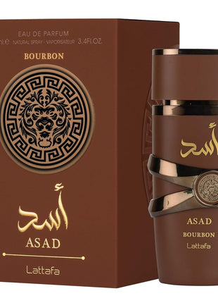 Lattafa Asad Bourbon for Unisex Eau de Parfum Spray, 3.4 Ounce / 100 ml