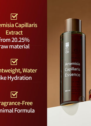 1.618 Artemisia Capillaris Essence, 6.08 fl oz - mugwort, Soothing & Hydrating Korean Skincare Essence for Sensitive Skin