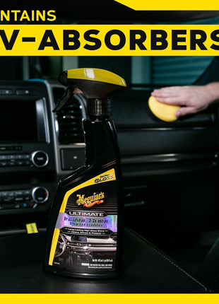 Meguiar's G220216 Ultimate Insane Shine Protectant, Car Cleaning Spray That Creates a Lasting and Glossy Shine, Auto Care Product Safe for Exterior and Interior Surfaces, 16 Oz