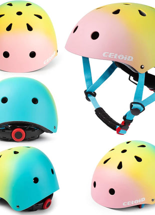 Kids Bike Helmet,Toddler Skateboard Helmets for Ages 2-3-5-8-14 Years Boys Girls,Adjustable Multi-Sport Bicycle Skateboarding Football Roller Skating Scooter Rollerblade Balance Bike Helmet
