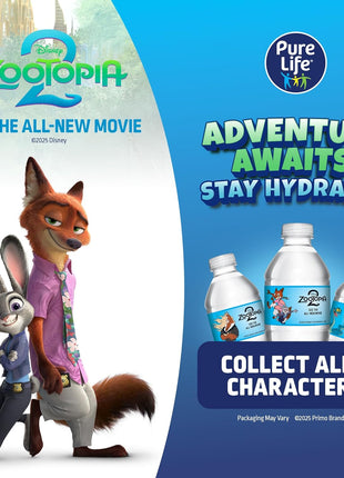 Pure Life Purified Bottled Water, 24 Pack - Still Drinking Water Enhanced with Minerals for a Crisp Taste - 8 Fl Oz - Toy Story 5 Packaging Graphics