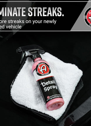 Adam's Detail Spray (16 fl. oz) - Quick Waterless Car Detailer | Polisher Clay Bar & Car Wax Booster | Adds Shine & Gloss Depth