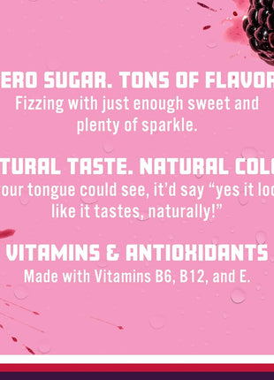 Sparkling Ice, Black Raspberry Sparkling Water, Zero Sugar Flavored Water, with Vitamins and Antioxidants, Low Calorie Beverage, 17 fl oz Bottles (Pack of 12)
