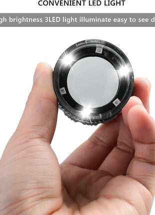 30X Loupe Magnifier Eye Loops Magnifying Glass Jewelry Coin Supplies | 30X,battery,6 lights,portable,adjustable,eye loupe,jewelry magnifier,currency,coin collection supplies,printers loupe