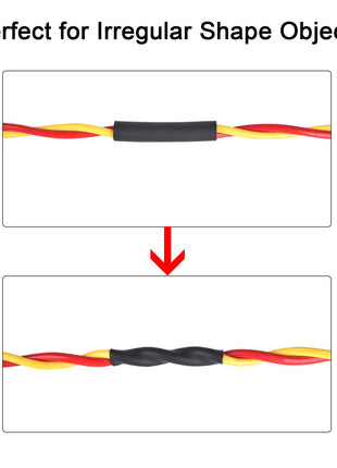 XHF UL Listed 1/2 Inch 10Ft 3:1 Waterproof Heat Shrink Tubing Roll Marine Grade Adhesive Lined Heat Shrink Tube, Insulation Sealing Oil-Proof Wear-Resistant Black