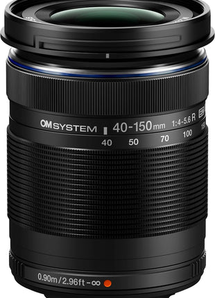 OM SYSTEM Olympus M.Zuiko Digital 40-150mm F4.0-5.6 R Black for Micro Four Thirds System Camera, 3.75x Zoom Lens, Portable Design