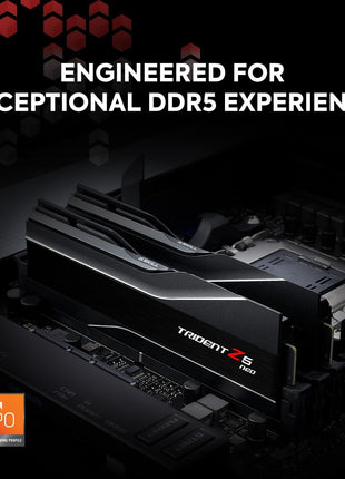 G.SKILL Trident Z5 Neo Series DDR5 RAM (AMD EXPO) 32GB (2x16GB) 6000MT/s CL30-38-38-96 1.35V Desktop Computer Memory U-DIMM - Matte Black (F5-6000J3038F16GX2-TZ5N)