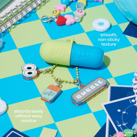 Bubble Skincare Mint Message Tell All Lip Balm - Hydrating Lip Moisturizer with Keychain Charm - Non-Sticky Lip Balm & Moisturizer for Dry Lips, Vegan & Cruelty-Free (4.5ml)