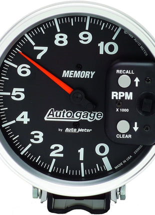 AUTO METER 233902 Autogage Memory Tachometer,5.000 in.